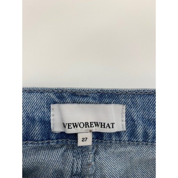 WeWoreWhat Jeans Womens 27 Blue High Rise Straight Leg Light Wash Denim Pants - Picture 3 of 10